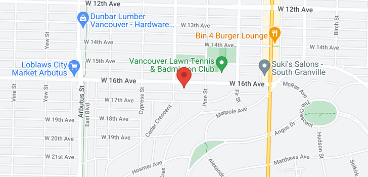 map of 1774 W 16TH AVENUE